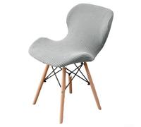Cozy For Polar Housse de chaise en polaire motif papillon pour protection, amovible et lavable, couleur noire avec couche résistante aux taches (gris clair)