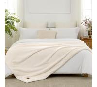 COZY KISS Couverture en Fausse Fourrure pour Canapé, Ultra Douce Couverture en Peluche Confortable et Chaude pour Salon Chambre Salle Séjour, Anti-Liquide pour Chien ou Chat, Lavable, 150x200cm, Beige