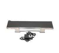 Cozyel Convoyeur à bande motorisé 500x100mm Mini Distributeur Automatique de Convoyeur en acier inoxydable ceinture de transporteuse en PVC vitesse réglable pour Appareil ExpéRience de Fric
