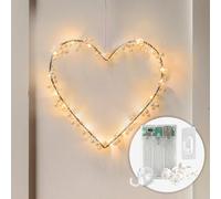 CozyHome Guirlande lumineuse intérieur coeur - 20 LED blanc chaud