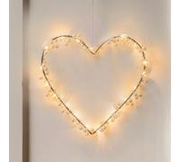 CozyHome Guirlande lumineuse intérieur coeur - 20 LED blanc chaud guirlande led fenetre I Avec fiche I Guirlande lumineuse chambre I Guirlandes lumineuses interieur I Fairy lights decoration Girlande