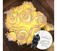 CozyHome Guirlande lumineuse intérieur roses - 5M 20 fleurs LED blanc chaud