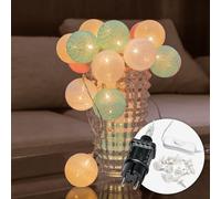 CozyHome Rose guirlande lumineus boule coton - 20 LED & 6m Blanc chaud