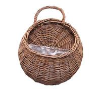Cozylkx Panier Mural en Rotin en Osier Naturel, Pots De Fleurs, Jardinière, Panier De Rangement Suspendu pour La Décoration Murale
