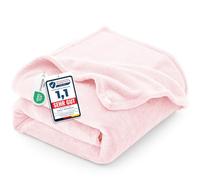 CozyLux Plaid Couverture Polaire 220x240 cm Rose Clair | OEKO-TEX 100, jeté de canapé en Flanelle de 260 g/m² pour femmes, cadeau d'anniversaire pour maman, déco chaude cocooning