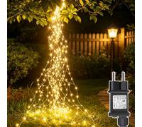 Cozymeow Guirlande Lumineuse 2M 200 LED Guirlande avec Prise, Minuterie, Télécommande, 8 Modes Lumières de Noël Étanche Guirlande Lumineuse Cascade pour Sapin de Noël Intérieure Extérieure Décoration