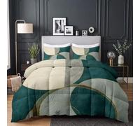 CozyRest Couette 4 Saisons - 2 Personnes Réversible Hypoallergénique, Légère 140x200 cm Géométrique Marbre avec 2 tTaie d'oreiller Entretien Facile
