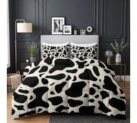 CozyRest Parure de lit Couette pour Enfants- Motif Peau de Vache Western américain Couette sans Housse 220x240 cm - 4 Saisons Reversible Animal Print, Doux Confortable Couette pour Allergiques