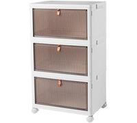 Cozyswan Boîte de Rangement Anti-poussière en Plastique à roulettes, Armoire Blanche, vêtements, Chaussures, Livres, Jouets, collations pour Salon, Chambre, Couloir, Bureau