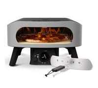 Cozze® 13" Four à Pizza CLASSIC | Gaz 30 mbar | Pierre en cordiérite incluse | Allumage automatique | Thermomètre intégré | Acier inoxydable | Cuisson rapide 2 min, Noir