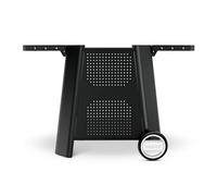 Cozze® Chariot Premium pour série 500 - Support pour E-500/G-500/Plancha 500, Table roulante BBQ avec tablettes latérales rabattables, 6 Crochets, Acier Noir