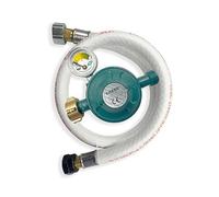 Cozze® Détendeur Gaz avec Manomètre 28 mbar - Spécial France - Tuyau Flexible 1,1 m - Sécurité Fuite - Adaptateur 1/4" à 1/2" - Compatible Fours à Pizza Cozze®