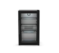 Cozze® Elements - Réfrigérateur d'extérieur 63L - Vitrine à boissons avec porte en verre trempé, lumière LED, affichage numérique, 3 étagères en verre, refroidissement par compresseur 3-10°C, prise