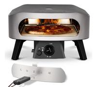Cozze® four à pizza à gaz Classic 13, avec thermomètre, pierre à pizza incluse, température de cuisson jusqu'à 450°C, portable, surface de gril 34 x 34 cm, dimensions de l'appareil 29.5 x 50 x 50 cm,