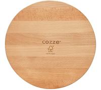 cozze Planche à Pizza Ø350x15mm, Bois de hêtre, Noir