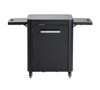 cozze Table roulante pour plancha 640 en Acier Inoxydable/Noire, Noir, 62.5 x 81.5 x 22.5 cm