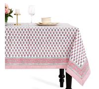 CPC Cotton Print Club Nappe 10 Places 100% Pur Coton avec imprimé à la Main - Cadeau pour Elle - Cadeau pour Maman - 10 Places - 178 x 290 cm