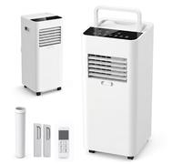 Cplsntaeam Climatiseur Mobile Silencieux 7000BTU, Clim Mobile | Déshumidificateur, affichage numérique et télécommande, minuterie 24 heures, kit de tuyau d'évacuation pour fenêtre