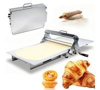 Cplsntaeam Laminoir à Pâte Pliable Manuel, Laminoir Réversible pour Pâte Feuilletée et Fondante, épaisseur Réglable de 0 à 25mm, pour Boulangeries et Pâtisseries Model-400