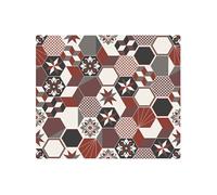 CPM - Crédence adhésive carreaux en aluminium Exa - L. 70 x l. 40 cm - Rouge - Exa