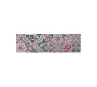 CPM - Crédence adhésive en alu Carreaux ciment - L. 20 x l. 90 cm - Gris - Ciment