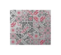 CPM - Crédence adhésive en alu Carreaux de ciment - L. 70 x l. 40 cm - Gris - Ciment