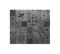 CPM - Crédence adhésive en alu imitation Métal - L. 70 x l. 60 cm - Noir - Métal