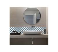 CPM - Crédence adhésive scandinave en PVC Décoration - L. 200 x l. 40 cm - Bleu - Deco