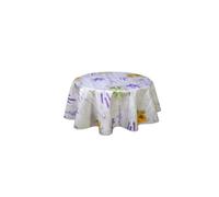 Generique Nappe en toile cirée ronde provençale Arles Diam. 135 cm Gris