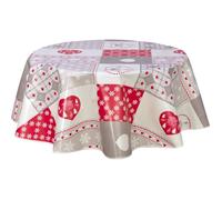 CPM Nappe Ronde en Toile cirée Campagne Chalets - Diam. 135 cm - Rouge