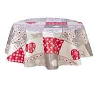 CPM Nappe Ronde en Toile cirée Campagne Chalets - Diam. 135 cm - Rouge