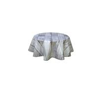 CPM - Nappe ronde en toile cirée design bois Planche - Diam. 135 cm - Gris