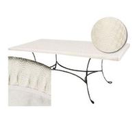 CPM - Sous-nappe protège table rectangulaire Basic - L. 100 x l. 160 cm - Blanc - Basic