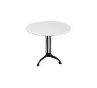 CPM - Sous-nappe protège table ronde Basic - Diam. 135 cm pour table ronde de diamètre 115 à 125 cm - Blanc - Basic