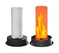 Cpolebev 2 Mecs D'Éclairage Solaire de Remplacement de Pack avec Flamme Vacillante Étanche Décorative pour Lanternes Extérieures Top de Remplacement Solaire Étanche