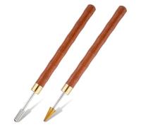 Cpolebev 2 Stylos de Teinture pour Bords en Cuir, Applicateur de Stylo à Rouleau pour Bords en Cuir, Outils d'impression pour Bords en Cuir pour Travaux Manuels en Cuir