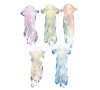 Cpolebev 5 Pcs Lampe Portable Fleur Suspension Méduses Lumineuses pour Décoration de Chambre et Chambre à Coucher