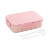 Cpolebev Boîte à Lunch Portable 1200 ML, Rangement Pratique - Rose A Ultra | Dessin animé chic et pratique avec cuillères ou inclus, adaptée aux enfants et adultes.