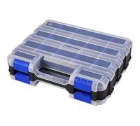 Cpolebev Boîte de Rangement pour Outils pour Vis, Écrous, Clous, Boulons - Organisateurs de Matériel à Double Face avec Séparateurs en Plastique Amovibles.