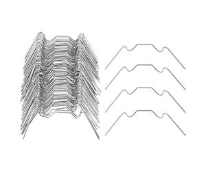 Cpolebev Clips de Vitrage pour Serre, Clips en Acier Inoxydable de Type W Clips de Ressort à Lames pour Serre en Verre Twin House Hall 100PièCes SéRies Web