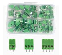 Cpolebev Connecteur de Bloc de Bornes à Vis Monté sur PCB 50PCS 2,54 mm 0,1 Pouce D'Espacement 2P 3P 4P Bornes 150V 6A