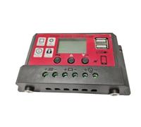 Cpolebev Contrôleur Solaire LCD 30A 12V 11.1V avec Charge Photovoltaïque et Port USB D'Entrée DC