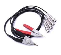 Cpolebev Cordons de Test 60-70 cm, Sondes Kelvin 4 Fils, Clip Kelvin | Longueur de câble d'environ 60-70 cm pour tester des circuits difficiles, avec connexion fiable et manipulation aisée.
