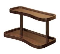 Cpolebev Countertop Organizer Bamboo Double-Tier Shelf for Cups and Spices | Elegant addition to any kitchen or , the bamboo brings warmth while organizing coffee station essentials.