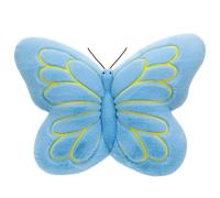 Cpolebev Coussin Décoratif en Forme de Papillon en Peluche pour Chambre, Salon, Canapé, Bleu.