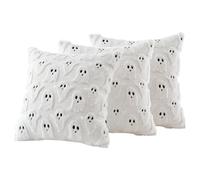 Cpolebev Ensemble de 3 Housses de Coussin Décoratives Halloween Fantôme 18x18, Housses de Coussin pour Les Décorations d'automne et de Vacances à