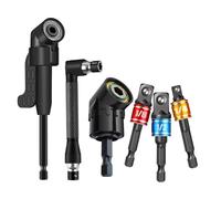 Cpolebev Kit D'Accessoires pour Perceuse à Angle Droit Comprend 6 Pièces, Douilles Hexagonales et Ensemble D'Adaptateurs à 105 Degrés.
