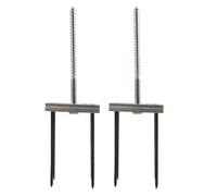 Cpolebev Kit de de Fixation de Poteau de Rampe - 2 Ensembles - Matériel D'Installation pour Main Courante en Bois - Fonctionne sur les et Escaliers