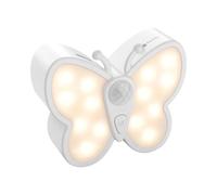 Cpolebev Lampe de Nuit LED à Capteur de Mouvement Intelligent, Lumineuse et Dimmable, Lampe en Forme de Papillon avec Projecteur et 2 Options de Température de Couleur, 1 Pièce.