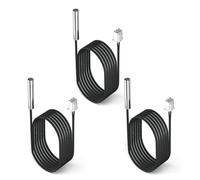 Cpolebev Lot de 3 Sondes de Température 10 000 °C, Capteur de Température CTN Étanche 1 M avec Boîtier en Acier Inoxydable